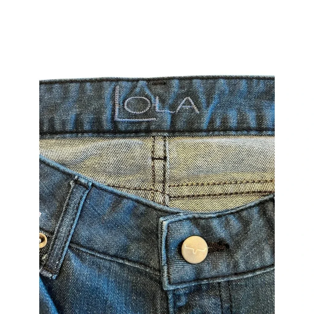 Kimes Ranch Jeans Womens Lola NWT SZ 8X30 Blue Flare Trouser Cuff 2331 - Picture 2 of 7